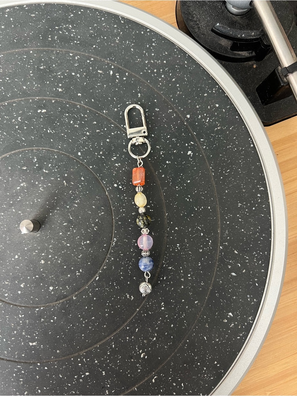 Beaded Multi-Color Keychain Charm - Picture 2 of 3